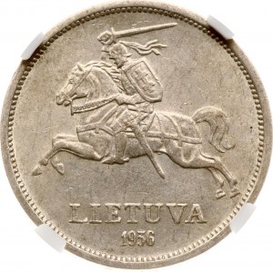 Litauen 5 Litai 1936 Jonas Basanavicius NGC AU 58
