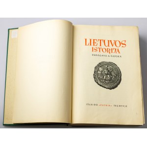 Litva Adolfas Šapoka Kniha Dějiny Litvy 1950