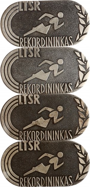 Litovská medaila LTSR držiteľ rekordu 1964-1965 Sada 4 ks