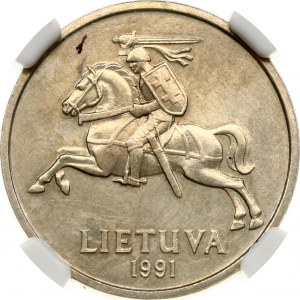 Litva 5 litajů 1991 NGC UNC DETAILY