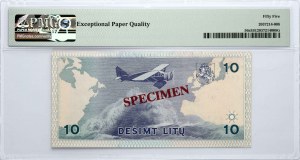 Lituania 10 Litu 1993 SPECIMEN PMG 55 circa UNC EPQ