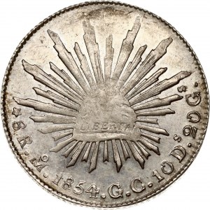 Mexico 8 Reales 1854 Mo GC