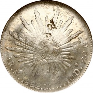 Messico 8 Reales 1882 Mo MH NGC CHOPMARKED