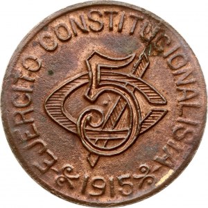 Mexiko Aguascalientes 5 Centavos 1915