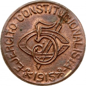 Mexiko Aguascalientes 5 centavos 1915