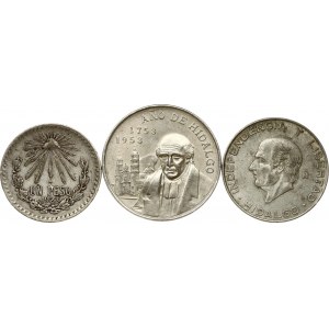 Mexiko 1 - 5 pesos 1923-1956 Sada 3 mincí