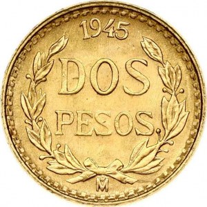 Messico 2 Pesos 1945 Mo