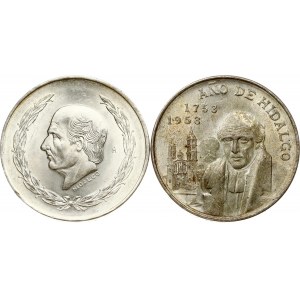 Mexique 5 Pesos 1953 Lot de 2 pièces