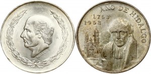 Messico 5 Pesos 1953 Lotto di 2 monete