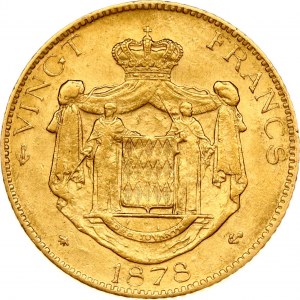 Monako 20 franków 1878 A