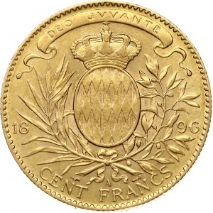 Monako 100 frankov 1896 A