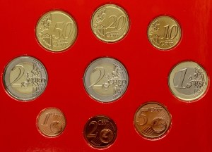 Monako 1 eurocent - 2 Euro 2013 Sada 9 mincí