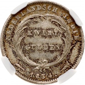 Niederländisch-Ostindien 1/4 Gulden 1834 NGC UNC DETAILS