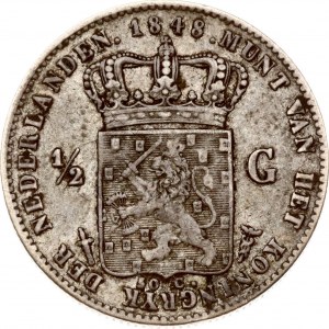 Paesi Bassi 1/2 Gulden 1848