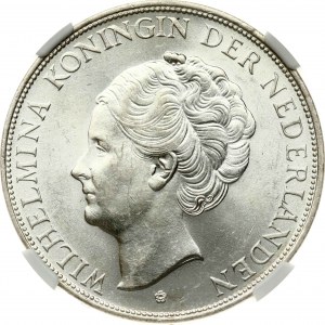 Holandia 2½ Gulden 1939 NGC MS 62