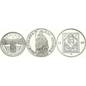 Holandsko Replika 1 guldenu a dvoch medailí, 3 ks