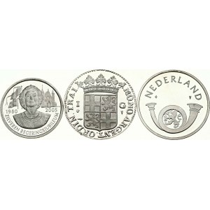 Niederlande Replik 1 Gulden &amp; zwei Medaillen Lot von 3 Stück