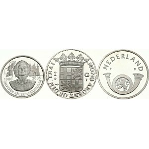 Netherlands Replica 1 Gulden & Two Medals Lot of 3 pcs
