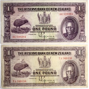 New Zealand 1 Pound 1933 Lot of 2 pcs