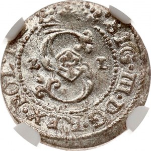 Polska Szeląg 1621 Ryga (R) NGC MS 63