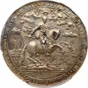 Livland Riga Medaille ND (1641) (R3) PCGS AU Detail