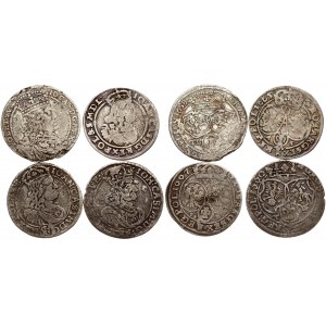 Poland Szostak 1658 - 1667 Lot of 4 coins