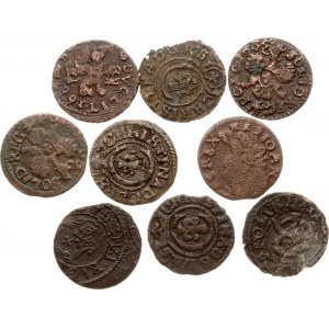 Szelag (1634-1665) Posten von 9 Münzen