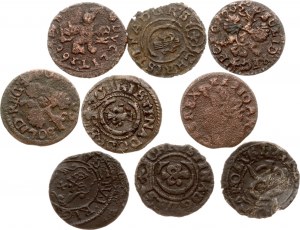 Szelag (1634-1665) Posten von 9 Münzen