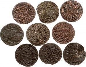 Szeląg (1634-1665) Zestaw 9 monet