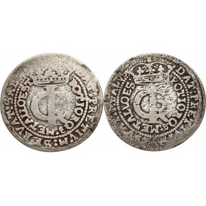 Poland Tymf 1665 & 1666 AT Lot of 2 coins
