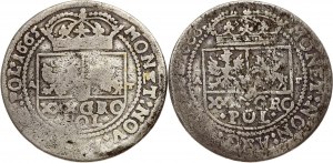 Poland Tymf 1665 & 1666 AT Lot of 2 coins