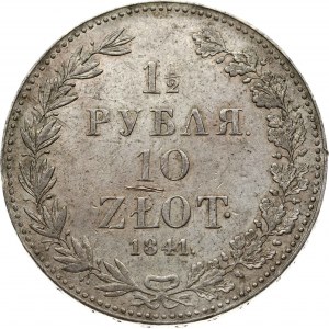 1 1/2 rubli - 10 zloty 1841 MW (R2)