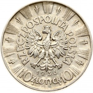 Polen 10 Zlotych 1936 Pilsudski