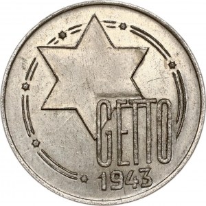 Poland 5 Mark 1943 Jewish Ghetto Coinage
