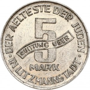 Poland 5 Mark 1943 Jewish Ghetto Coinage