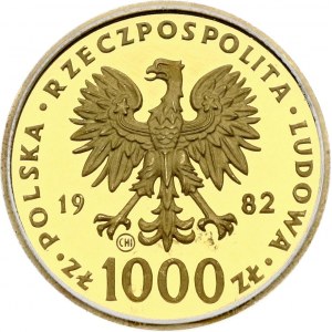 Polsko 1000 Zlotých 1982 Papež Jan Pavel II ICG - PR61 DCAM