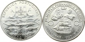 Portugal 1000 Escudos 1996 & 1997 Lot de 2 pièces
