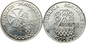 Portugalia 1000 Escudos 1998 Zestaw 2 monet