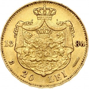Rumunsko 20 Lei 1883 B