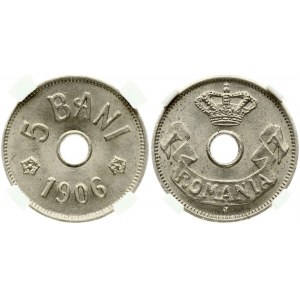 Roumanie 5 Bani 1906 J NGC MS 65