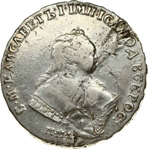 Rusko rubl 1743 ММД