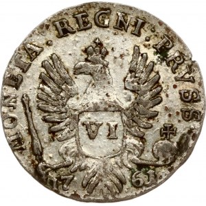 Rosja za Prusy 6 groszy 1761 (R1)