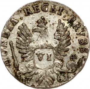 Rusko za Prusko 6 Groschen 1761 (R1)