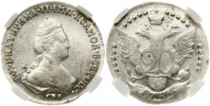 Rosja 20 kopiejek 1784 СПБ NGC AU 55