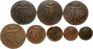 Russia Polushka - 2 Kopecks 1797-1801 EM Lot of 8 coins