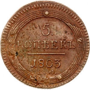 Rusko 5 kopějek 1803 ЕМ