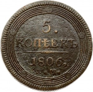 Rosja 5 kopiejek 1806 ЕМ