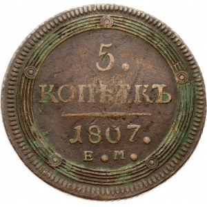 Rusko 5 kopějek 1807 ЕМ