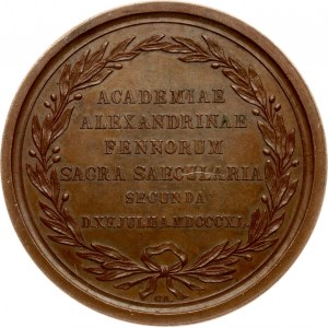 Medaglia commemorativa della Russia 200° anniversario dell'Università di Alessandro in Finlandia 1840 (R1) NGC MS 61 BN