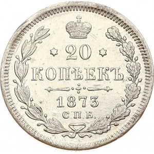Rusko 20 kopějek 1873 СПБ-НІ